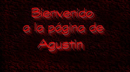 Bienvenido a la pagina de Agustin